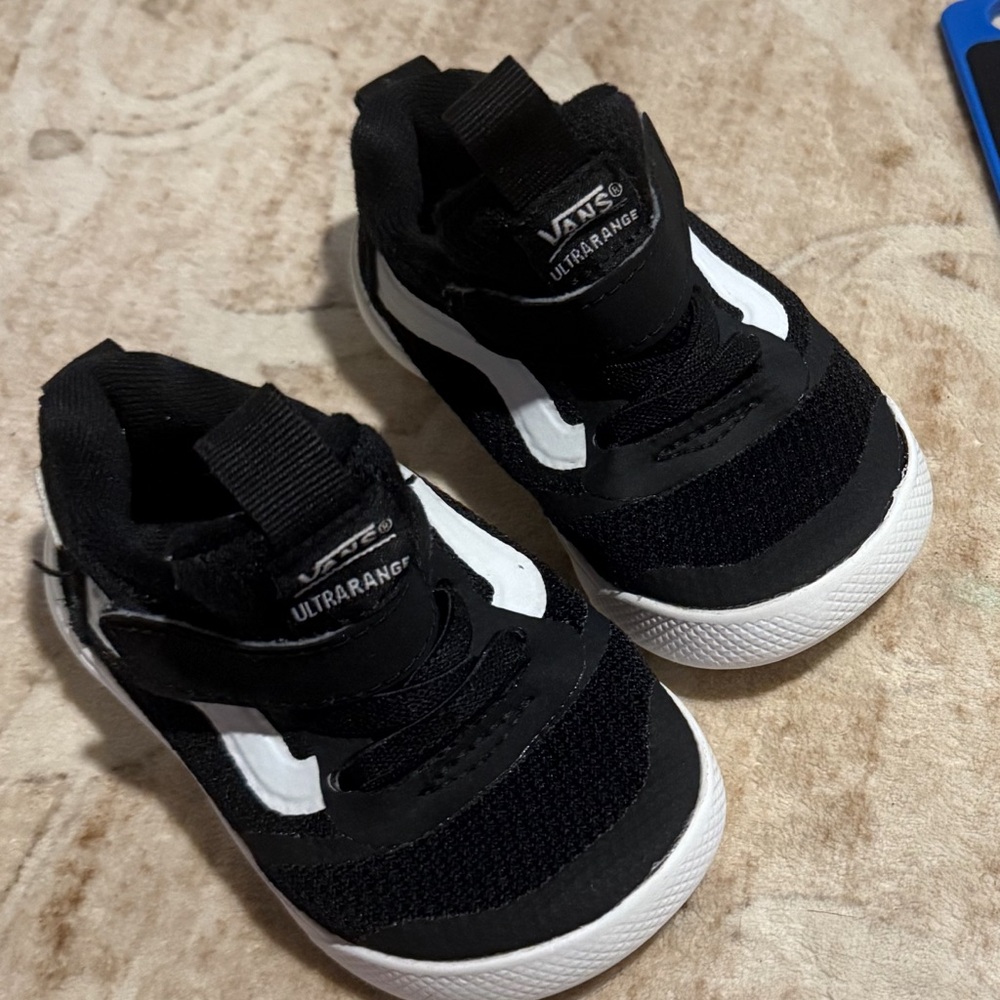 Vans Kids Black and White Sneakers